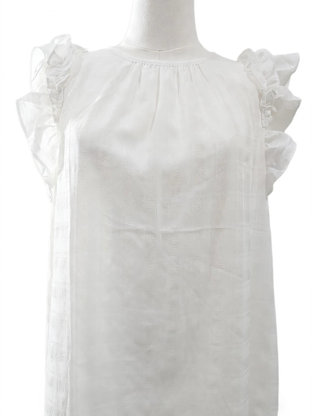 Anne Klein White Ruffle Sleeve Camisole Top